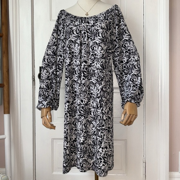 LANE BRYANT LONG SLEEVE DRESS WITH SASH - Picture 8 of 9